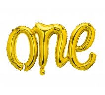 Balóny - nápis ONE zlatý